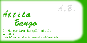 attila bango business card